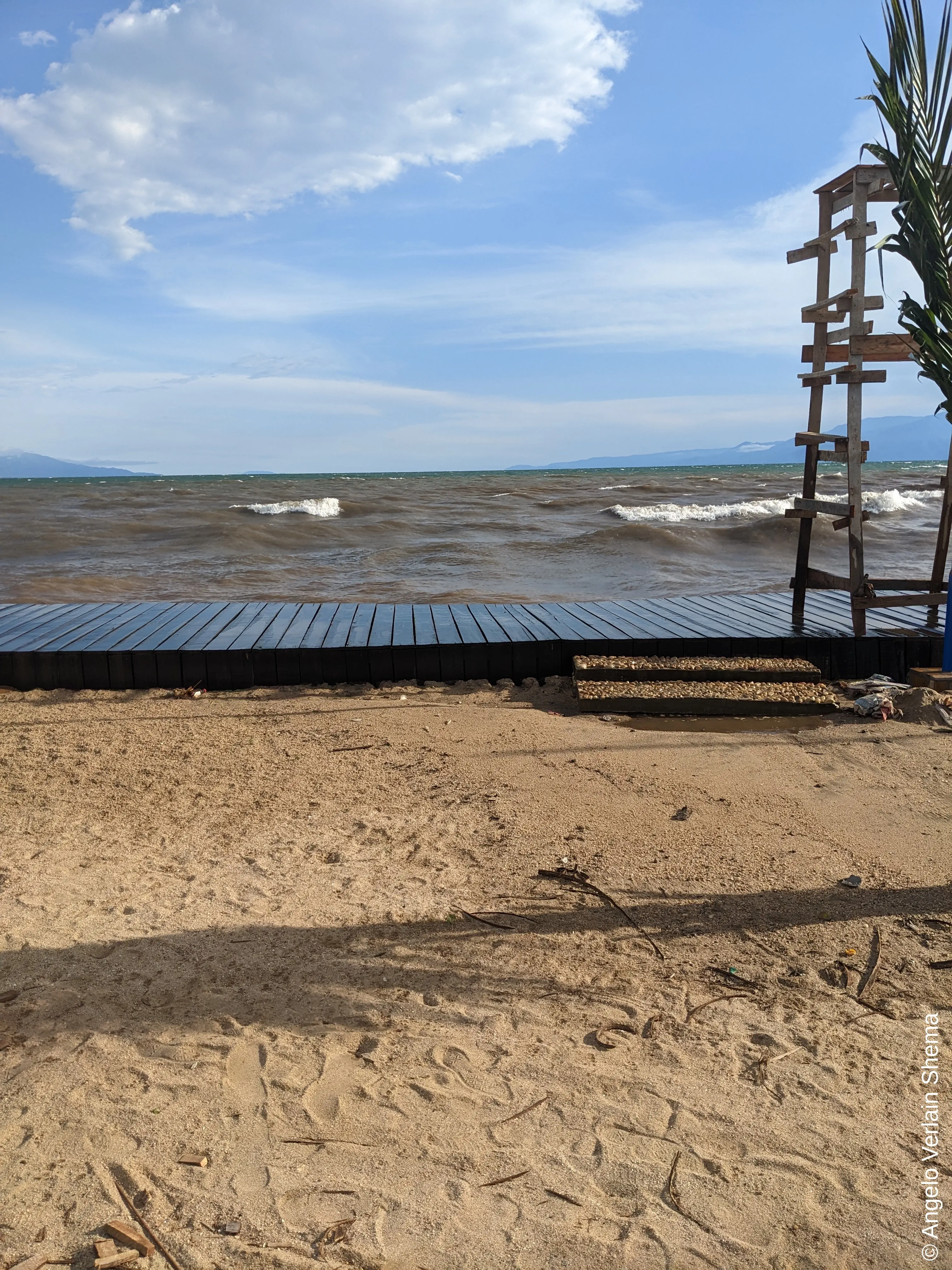 Tanganyika was quite angry that day, and it was dirty because of a nearby river (Rusizi) that was flooded