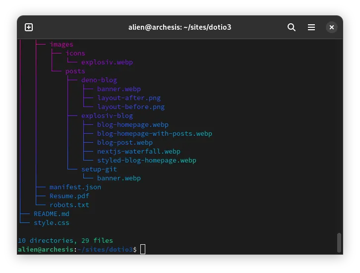 Total files in filesystem using Deno