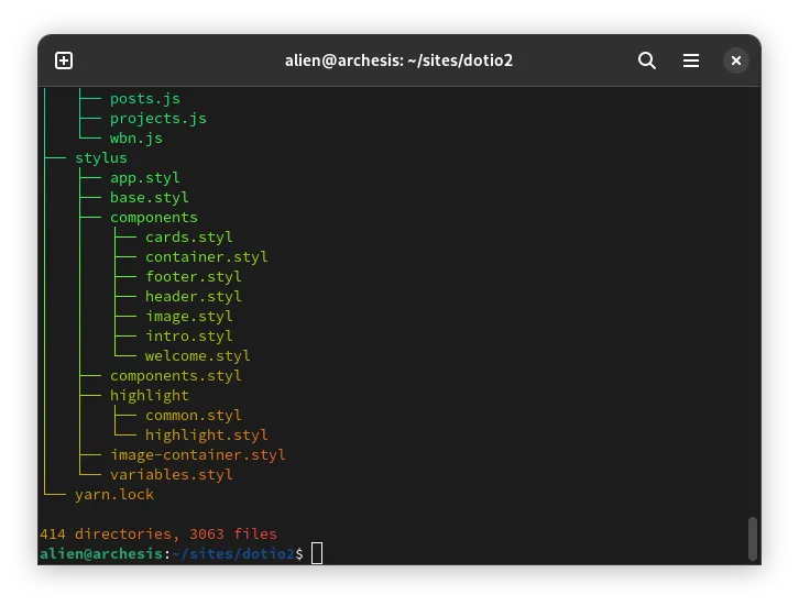 Total files in filesystem before