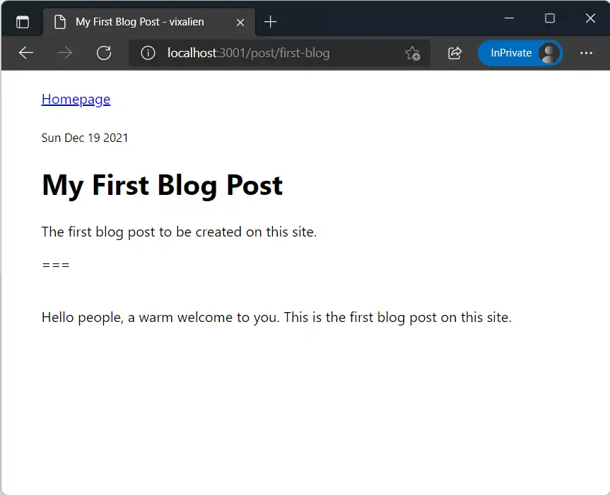 First Blog
