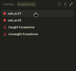 Exception Breakpoints