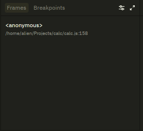 Frames pane